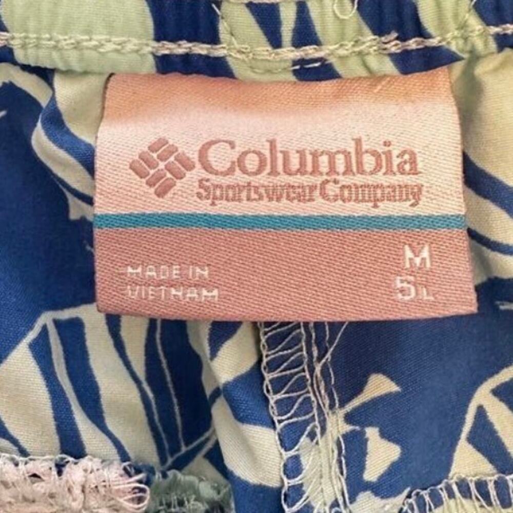 Columbia PFG Super Clearwater Shorts Medium Blue Tropical Print NWT 5" Inseam - Picture 8 of 8